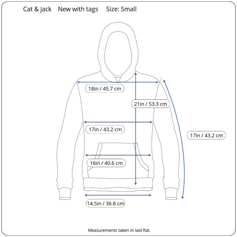 Cat & Jack Kids Girls Bright Orange Hoodie Pullover With Front Pocket Size Small - Picture 3 of 6
